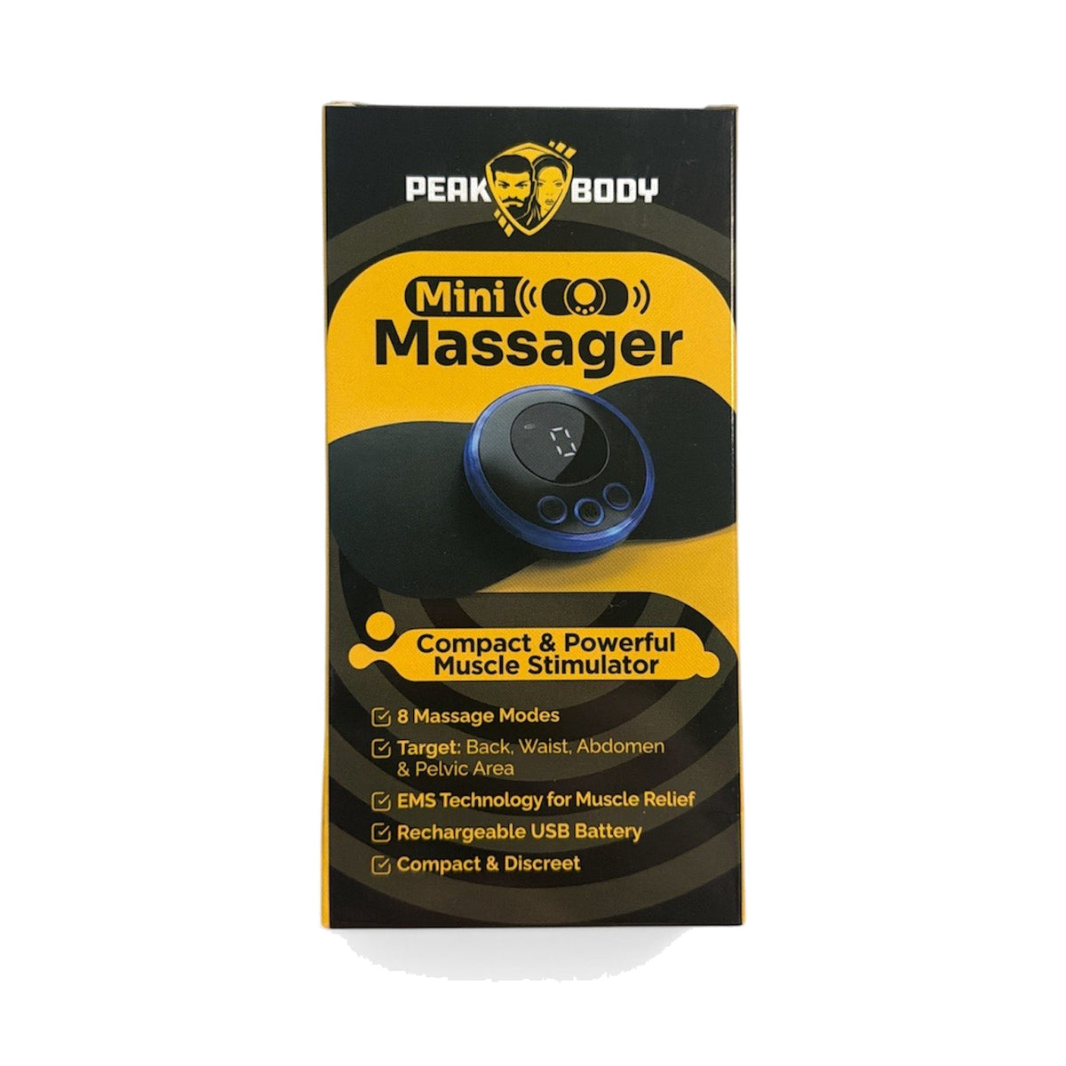 Peak Body Mini Massager — Compact EMS Muscle Stimulator